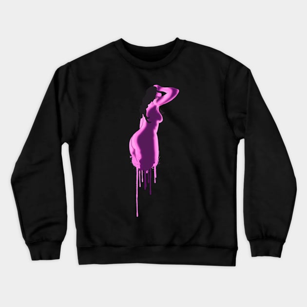 Pink Lady Crewneck Sweatshirt by LVBart